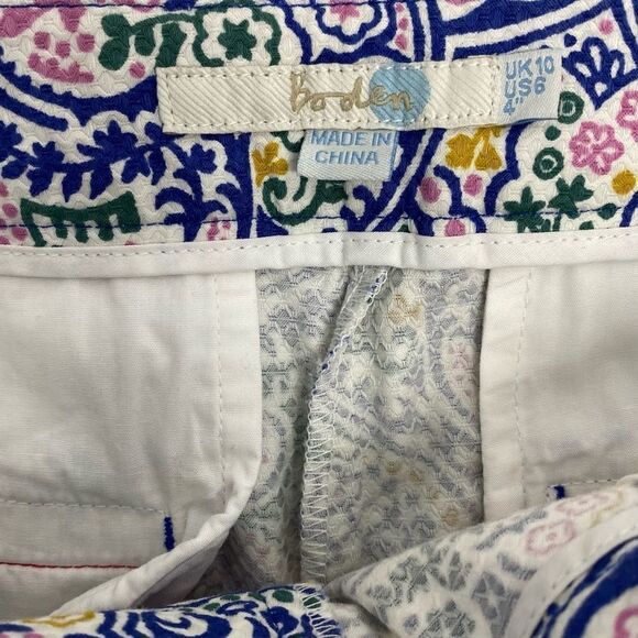 Boden Paisley Floral 4" Richmond Shorts size 6 - Picture 3 of 6